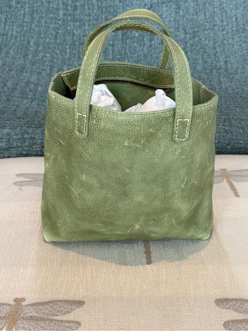 NEW Portland Leather Pebbled Leather Zip Medium “Almost Perfect” Crossbody/Tote - Picture 5 of 14